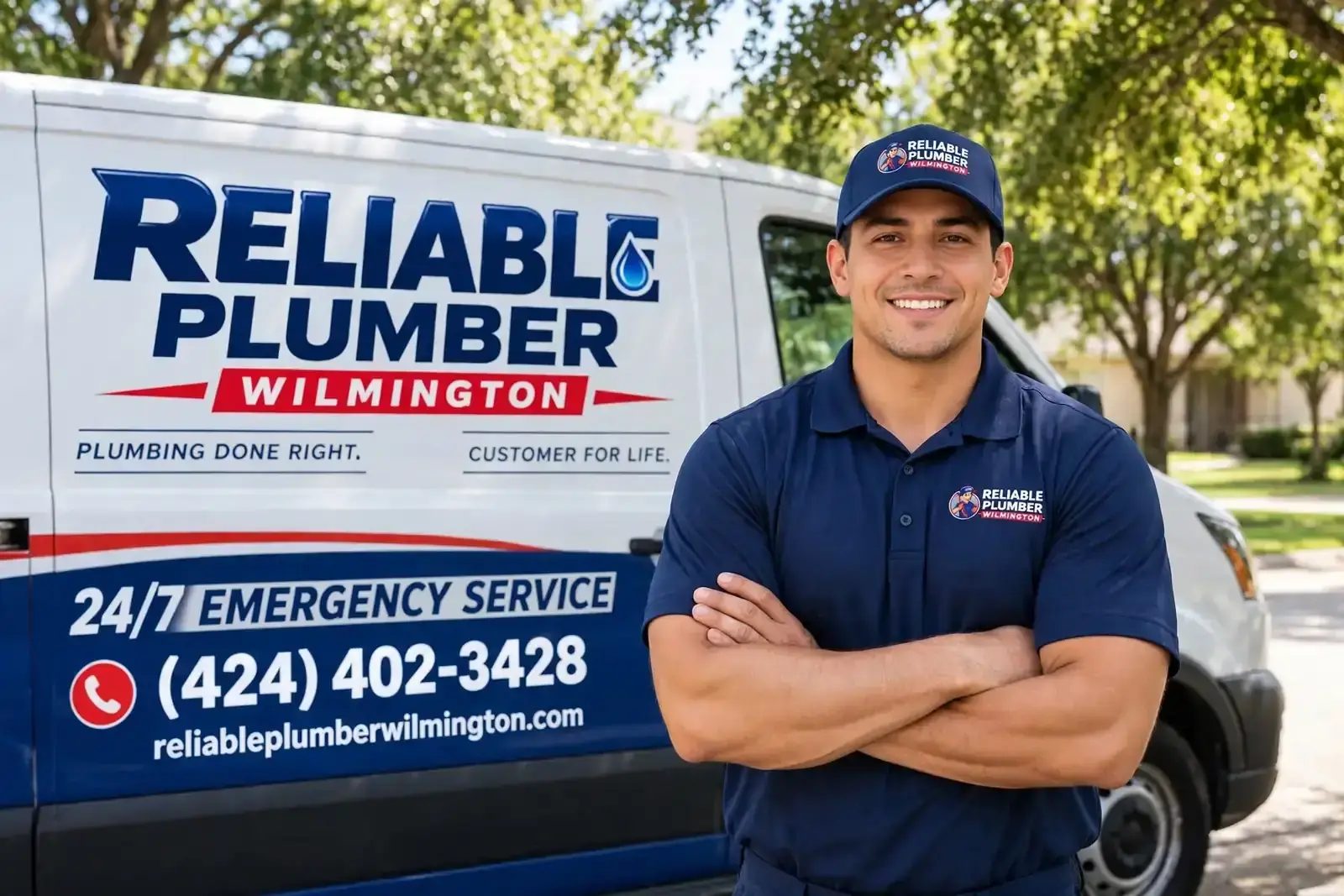 Plumbers and emergency service van in Wilmington, CA