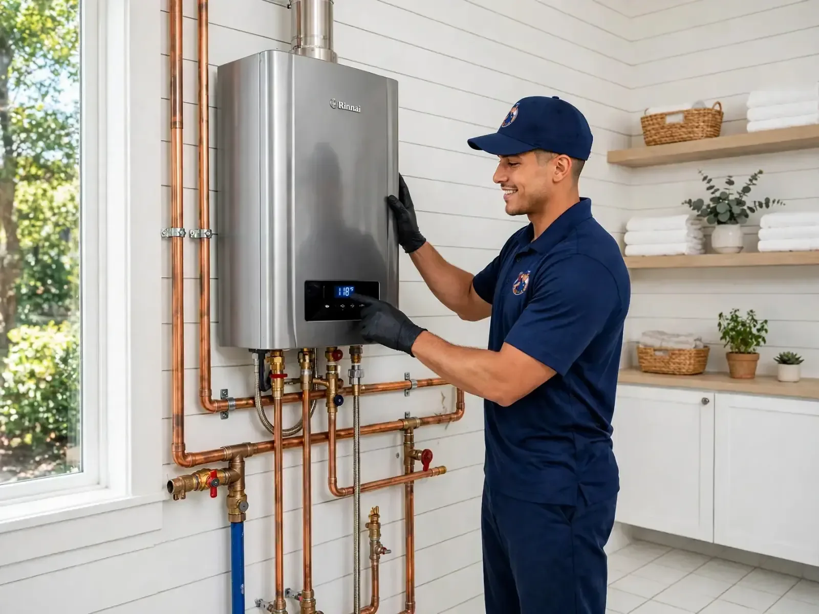 Tankless water heater installation in a Wilmington, CA home by Reliable Plumber Wilmington
